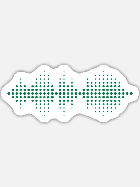 Sound Equalizer - Sticker Größe L (20 x 20 cm) - Mattweiß