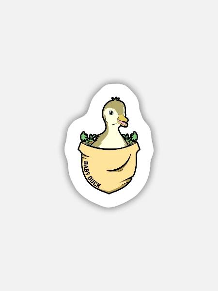 Baby Duck Outfit - Sticker Größe L (20 x 20 cm) - Mattweiß