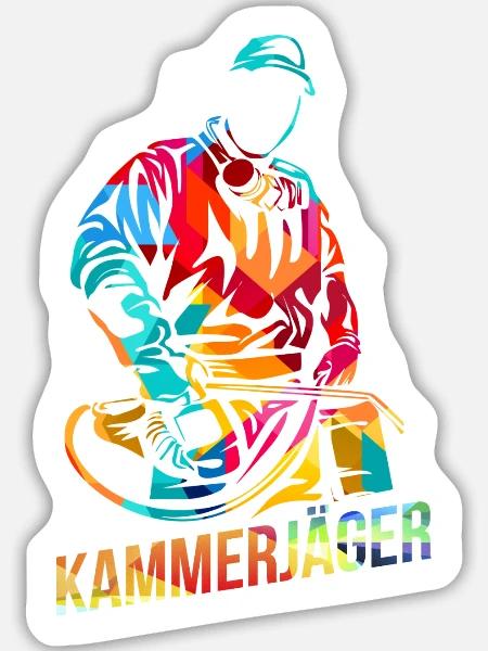 Flinker Kammerjäger Schädlingsbekämpfung - Sticker Größe L (20 x 20 cm) - Mattweiß