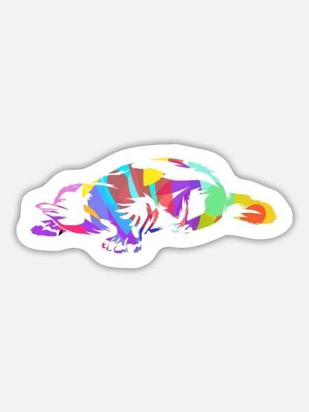 Neugieriges Schnabeltier Australien - Sticker Größe L (20 x 20 cm) - Mattweiß