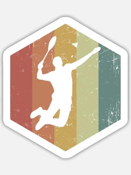 Pfeilschneller Speedminton Schläger - Sticker Größe L (20 x 20 cm) - Mattweiß