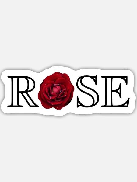 rose - Sticker Größe L (20 x 20 cm) - Mattweiß