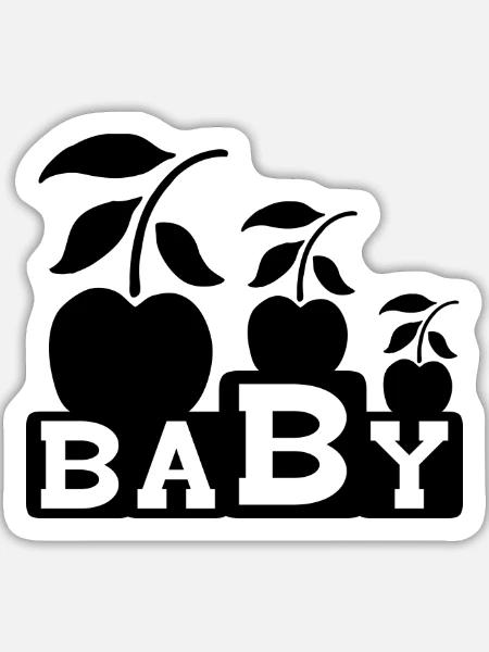 baby - Sticker Größe L (20 x 20 cm) - Mattweiß