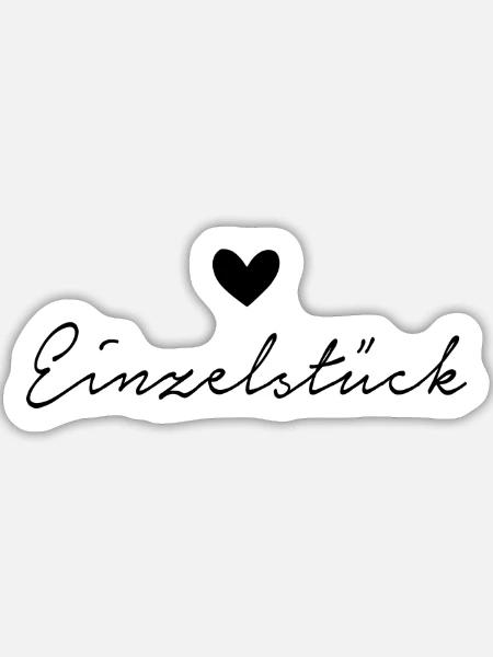 Einzelstück - Sticker Größe L (20 x 20 cm) - Mattweiß