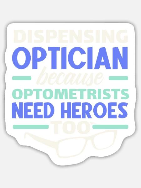 Optiker Brillenflüsterer Optometrie - Sticker Größe L (20 x 20 cm) - Mattweiß