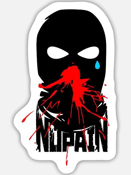 No Pain - Sticker Größe L (20 x 20 cm) - Mattweiß