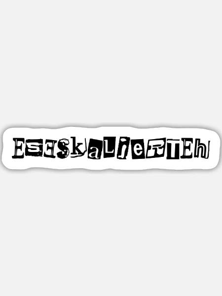 eseskalierteh - Sticker Größe L (20 x 20 cm) - Mattweiß