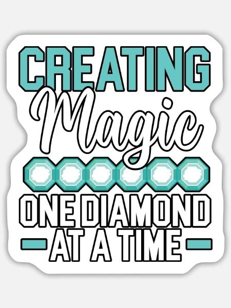 Diamantmalerei Handwerkszeug Diamantmaler - Sticker Größe L (20 x 20 cm) - Mattweiß