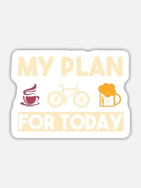 Radfahrer Geschenk - Sticker Größe L (20 x 20 cm) - Mattweiß