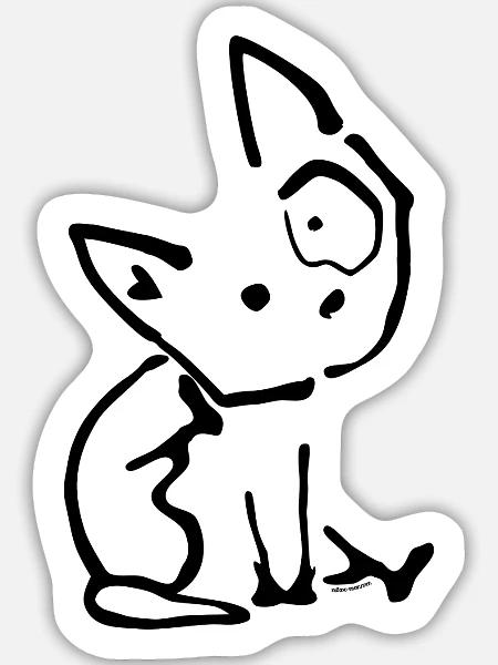 Fuchs - Sticker Größe L (20 x 20 cm) - Mattweiß