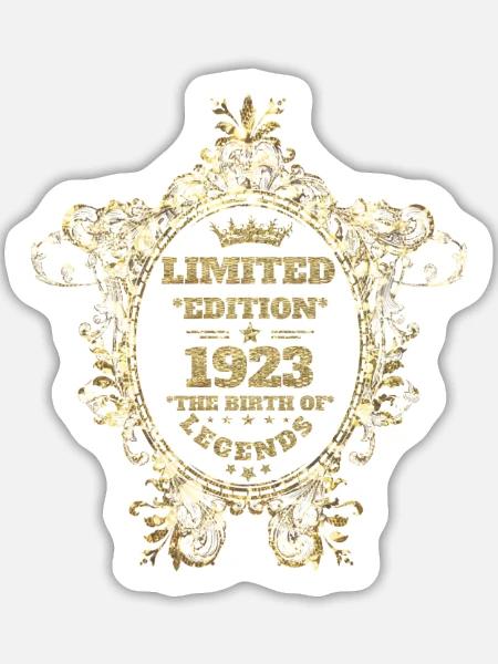 Limited Edition 1923 - Sticker Größe L (20 x 20 cm) - Mattweiß