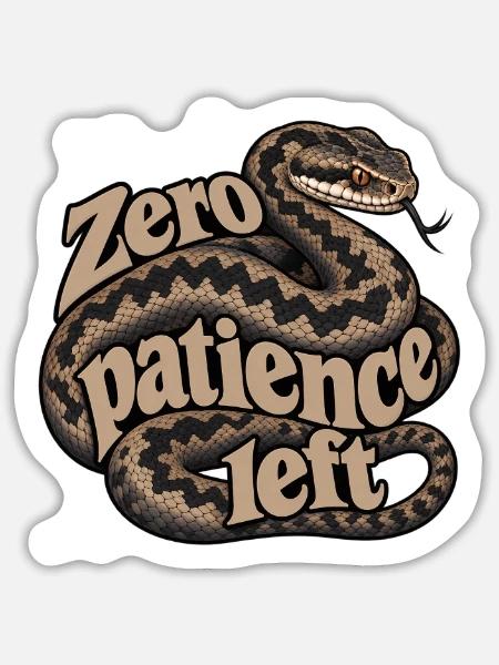 Viper - Sticker Größe L (20 x 20 cm) - Mattweiß