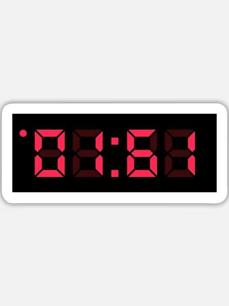 01:61 - TIME BLOCK - Sticker Größe L (20 x 20 cm) - Mattweiß