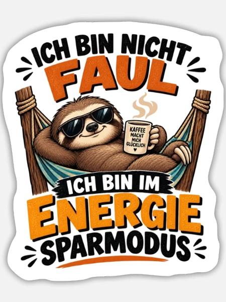 Lustige Sprüche & kreative Designs“. - Sticker Größe L (20 x 20 cm) - Mattweiß
