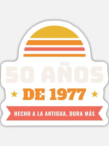 50 Jahre 1977 - Sticker Größe L (20 x 20 cm) - Mattweiß