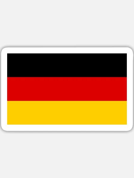 Deutschland - Sticker Größe L (20 x 20 cm) - Mattweiß