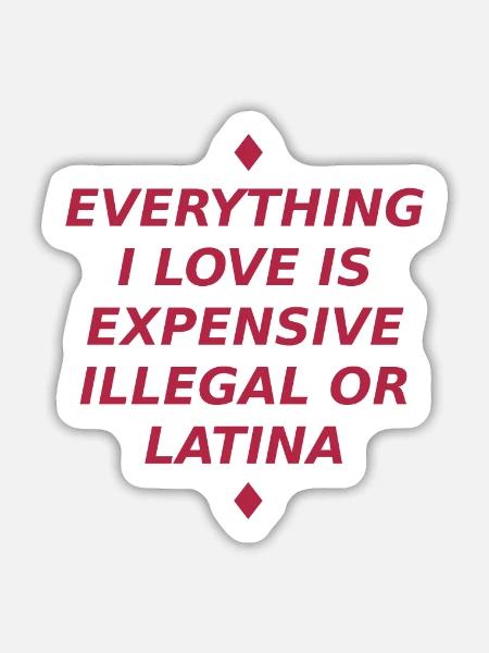 031 Teures Latina-Liebesangebot - Sticker Größe L (20 x 20 cm) - Mattweiß