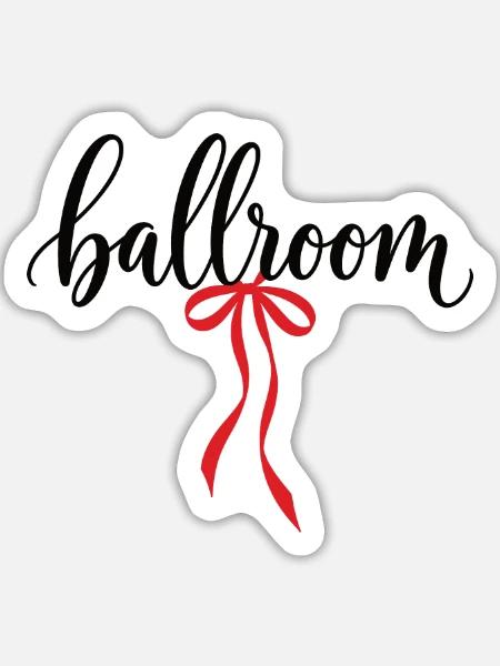 Gesellschaftstanzer Paartanz Choreografie Kokette - Sticker Größe L (20 x 20 cm) - Mattweiß