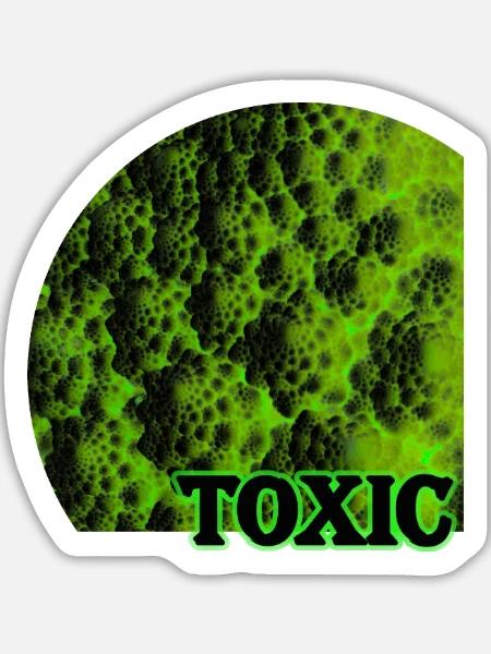 Toxisches, dunkles Romanesco - Sticker Größe L (20 x 20 cm) - Mattweiß