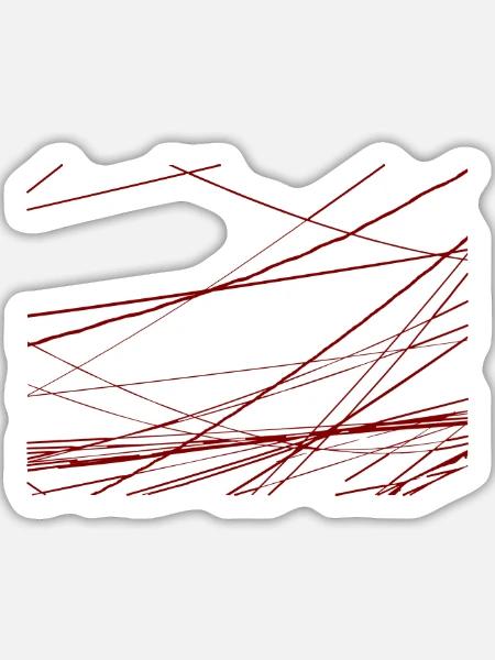 Design Stromkabel durcheinander - Sticker Größe L (20 x 20 cm) - Mattweiß