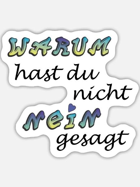 warum - Sticker Größe L (20 x 20 cm) - Mattweiß