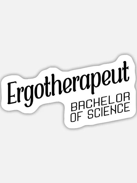 Ergotherapeut Bachelor of Science - Sticker Größe L (20 x 20 cm) - Mattweiß