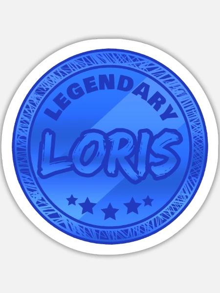 Geschenkidee Loris - Sticker Größe L (20 x 20 cm) - Mattweiß