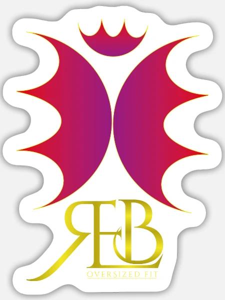 EBR Oversized Logo Gradient - Sticker Größe L (20 x 20 cm) - Mattweiß
