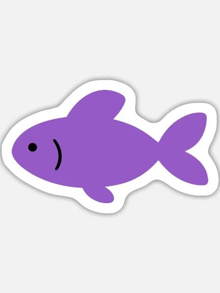 Fisch Geschenkidee Illustration Tierliebhaber - Sticker Größe L (20 x 20 cm) - Mattweiß