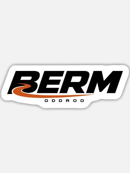 ODDROO Berm – Mountainbike & Anliegerkurve - Sticker Größe L (20 x 20 cm) - Mattweiß