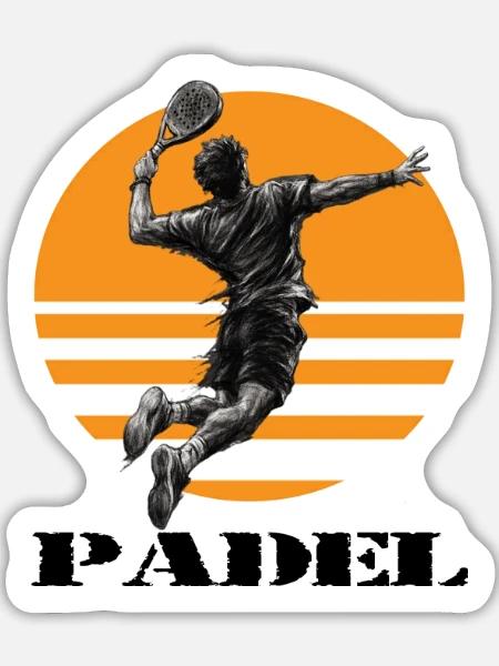 Padel - Sticker Größe L (20 x 20 cm) - Mattweiß