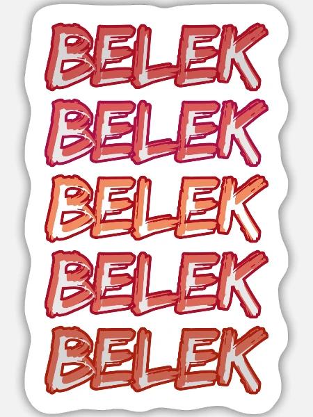 Geschenk für Belek - Sticker Größe L (20 x 20 cm) - Mattweiß