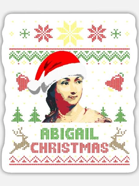 Abigail Adams Abigail Weihnachten - Sticker Größe L (20 x 20 cm) - Mattweiß