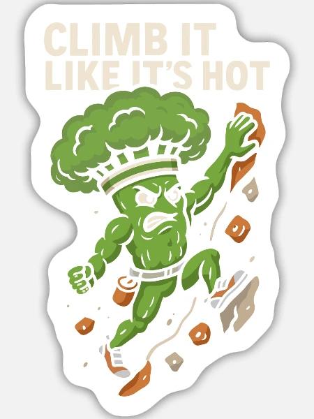 Climb it like it’s hot - Sticker Größe L (20 x 20 cm) - Mattweiß