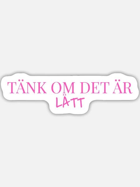 Tank_om_det_ÄR LEICHTGEWICHT - Sticker Größe L (20 x 20 cm) - Mattweiß