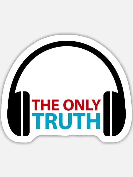 The Only Truth Bold Duo-Tone - Sticker Größe L (20 x 20 cm) - Mattweiß