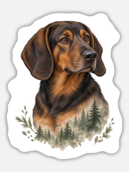Alpen-Dacker - Sticker Größe L (20 x 20 cm) - Mattweiß