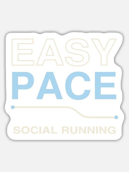 Easy Pace - Sticker Größe L (20 x 20 cm) - Mattweiß