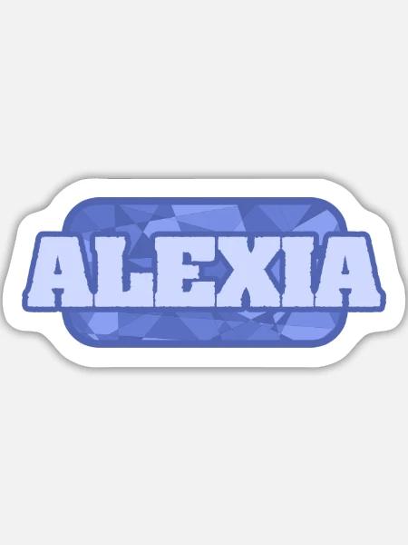 Geschenkidee Alexia - Sticker Größe L (20 x 20 cm) - Mattweiß