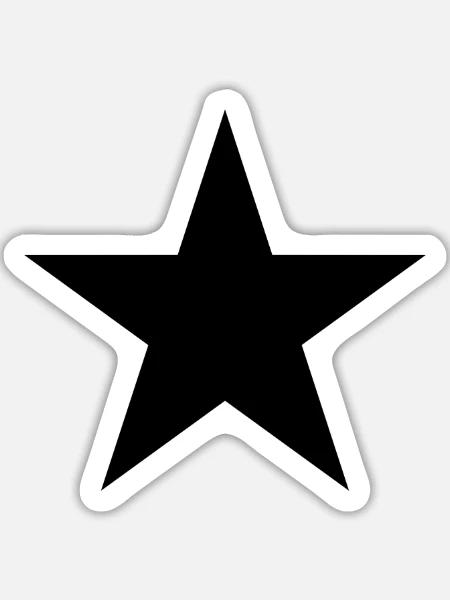 Star - Sticker Größe L (20 x 20 cm) - Mattweiß