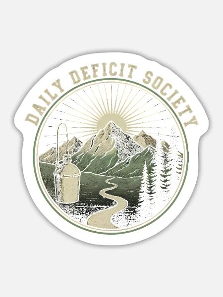 Bergpfad im Morgenlicht - Sticker Größe L (20 x 20 cm) - Mattweiß