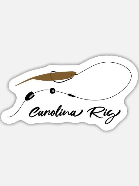 Carolina Rig - Sticker Größe L (20 x 20 cm) - Mattweiß