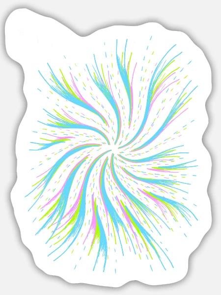 Unendlicher Fluss - Sticker Größe L (20 x 20 cm) - Mattweiß