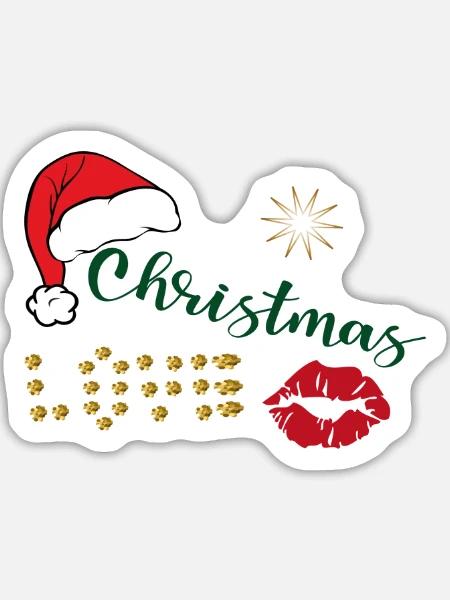 Weihnachten - Sticker Größe L (20 x 20 cm) - Mattweiß