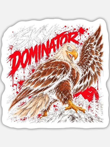 Sky Dominator Adler - Sticker Größe L (20 x 20 cm) - Mattweiß