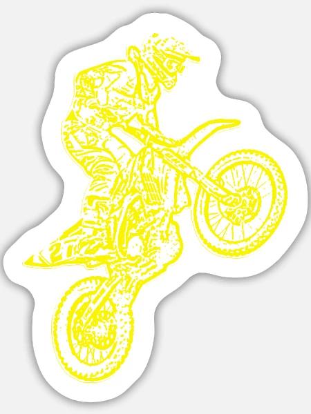 enduro - Sticker Größe L (20 x 20 cm) - Mattweiß
