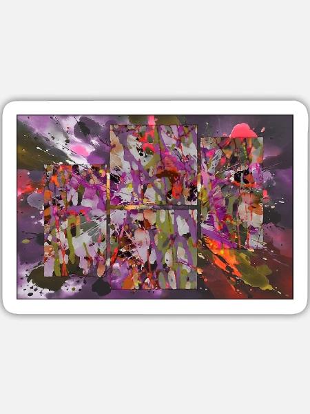 schichtigkeiten - Sticker Größe L (20 x 20 cm) - Mattweiß