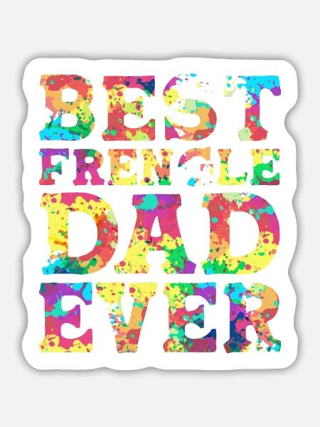 Frengle Hund - Sticker Größe L (20 x 20 cm) - Mattweiß