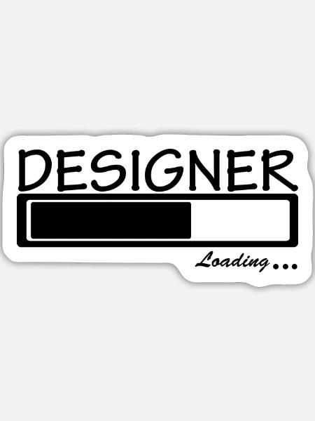 funny designer - Sticker Größe L (20 x 20 cm) - Mattweiß