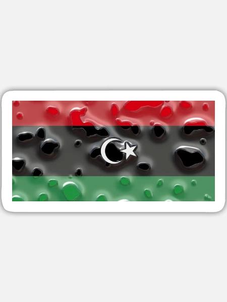 Libyen - Sticker Größe L (20 x 20 cm) - Mattweiß